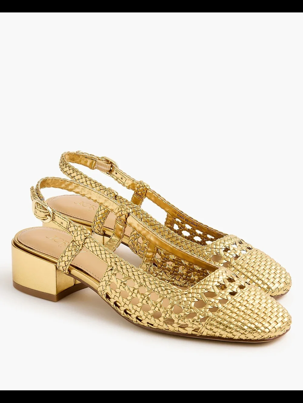NWT JCREW Woven Slingback Heels